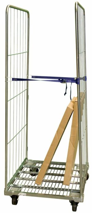 Roll acier zingué, 2 ridelles avec sangle, 660 x 760 mm, 400 kg