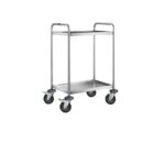 Desserte inox 304 L, 2 plateaux, 600 x 400 mm, 120 kg