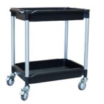 Desserte 2 plateaux bacs, 645 x 410 mm, 180 kg