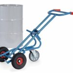 Diable à fûts 1071 charge 300 kg avec roue d'appui