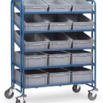 Servante pour bacs 1398 - avec 15 bacs