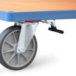 2 roues pivotantes avec blocage directionnel