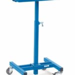 Pupitre d'atelier règlable, pour bacs en plastique