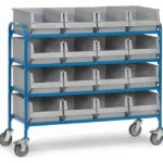 Servante pour bacs 32951 - avec 16 bacs