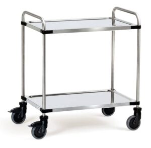 Chariot inox 2 plateaux