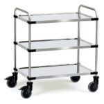 Chariot inox 3 plateaux