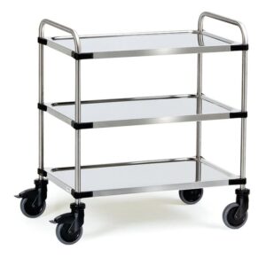 Chariot inox 3 plateaux