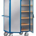 Chariot fermé, revêtement alu avec serrure