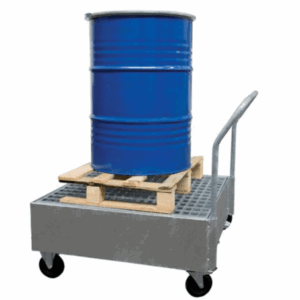 Bac Rétention Mobile Galva Chaud 1fût debout 220l