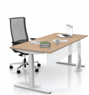 BUREAU SIMPLE FLEX'UP (BL/WALNUT AMBRE) – Image 2