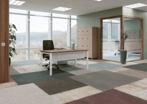 BUREAU SIMPLE OPTIM' (BL / ACACIA) 120x80 – Image 4