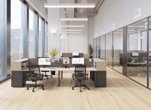 BUREAU SIMPLE OPTIM' (BL / ACACIA) 120x80 – Image 7