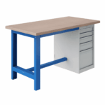 Etabli SI pour Coffre h675 Fixe - Plateau Multiplis bois MH40 l2400 p1000 Départ