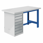 Etabli SI pour Coffre h675 Fixe - Plateau Mélaminé MELA38 l1800 p750 Départ