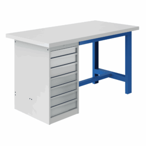 Etabli SI pour Coffre h675 Fixe - Plateau Mélaminé MELA38 l1800 p750 Départ