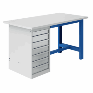 Etabli SI pour Coffre h675 Fixe - Plateau Mélaminé MELA28 l2000 p1000 Départ