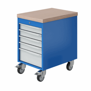 Kit mobilité Bloc tiroirs 4 ROUL. DESSUS MÉTAL+CAOUTCH.